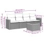 vidaXL 5-tlg. Garten-Sofagarnitur mit Kissen Beige Poly Rattan vidaXL 5-tlg. Garten-Sofagarnitur mit Kissen Beige Poly Rattan
