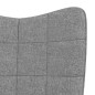 Schaukelsessel mit Hocker Hellgrau Stoff Schaukelsessel mit Hocker Hellgrau Stoff
