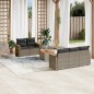 vidaXL 6-tlg. Garten-Sofagarnitur mit Kissen Grau Poly Rattan vidaXL 6-tlg. Garten-Sofagarnitur mit Kissen Grau Poly Rattan