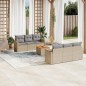 vidaXL 7-tlg. Garten-Sofagarnitur mit Kissen Beige Poly Rattan vidaXL 7-tlg. Garten-Sofagarnitur mit Kissen Beige Poly Rattan