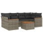 vidaXL 7-tlg. Garten-Sofagarnitur mit Kissen Grau Poly Rattan vidaXL 7-tlg. Garten-Sofagarnitur mit Kissen Grau Poly Rattan