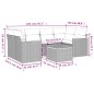 vidaXL 7-tlg. Garten-Sofagarnitur mit Kissen Grau Poly Rattan vidaXL 7-tlg. Garten-Sofagarnitur mit Kissen Grau Poly Rattan