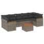 vidaXL 8-tlg. Garten-Sofagarnitur mit Kissen Grau Poly Rattan vidaXL 8-tlg. Garten-Sofagarnitur mit Kissen Grau Poly Rattan