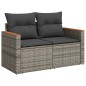 vidaXL 8-tlg. Garten-Sofagarnitur mit Kissen Grau Poly Rattan vidaXL 8-tlg. Garten-Sofagarnitur mit Kissen Grau Poly Rattan