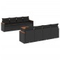 vidaXL 9-tlg. Garten-Sofagarnitur mit Kissen Schwarz Poly Rattan vidaXL 9-tlg. Garten-Sofagarnitur mit Kissen Schwarz Poly Rattan