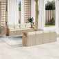 vidaXL 9-tlg. Garten-Sofagarnitur mit Kissen Beige Poly Rattan vidaXL 9-tlg. Garten-Sofagarnitur mit Kissen Beige Poly Rattan
