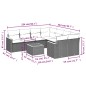 vidaXL 9-tlg. Garten-Sofagarnitur mit Kissen Grau Poly Rattan vidaXL 9-tlg. Garten-Sofagarnitur mit Kissen Grau Poly Rattan