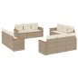 vidaXL 12-tlg. Garten-Sofagarnitur mit Kissen Beige Poly Rattan vidaXL 12-tlg. Garten-Sofagarnitur mit Kissen Beige Poly Rattan