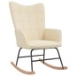 vidaXL Schaukelsessel mit Hocker Creme Stoff vidaXL Schaukelsessel mit Hocker Creme Stoff