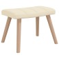 vidaXL Schaukelsessel mit Hocker Creme Stoff vidaXL Schaukelsessel mit Hocker Creme Stoff