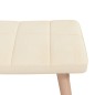 vidaXL Schaukelsessel mit Hocker Creme Stoff vidaXL Schaukelsessel mit Hocker Creme Stoff