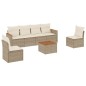vidaXL 7-tlg. Garten-Sofagarnitur mit Kissen Beige Poly Rattan vidaXL 7-tlg. Garten-Sofagarnitur mit Kissen Beige Poly Rattan