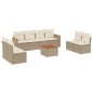 vidaXL 9-tlg. Garten-Sofagarnitur mit Kissen Beige Poly Rattan vidaXL 9-tlg. Garten-Sofagarnitur mit Kissen Beige Poly Rattan