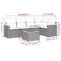 vidaXL 6-tlg. Garten-Sofagarnitur mit Kissen Schwarz Poly Rattan vidaXL 6-tlg. Garten-Sofagarnitur mit Kissen Schwarz Poly Rattan