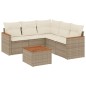 vidaXL 6-tlg. Garten-Sofagarnitur mit Kissen Beige Poly Rattan vidaXL 6-tlg. Garten-Sofagarnitur mit Kissen Beige Poly Rattan