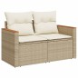 vidaXL 6-tlg. Garten-Sofagarnitur mit Kissen Beige Poly Rattan vidaXL 6-tlg. Garten-Sofagarnitur mit Kissen Beige Poly Rattan