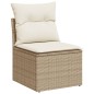 vidaXL 6-tlg. Garten-Sofagarnitur mit Kissen Beige Poly Rattan vidaXL 6-tlg. Garten-Sofagarnitur mit Kissen Beige Poly Rattan