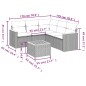 vidaXL 6-tlg. Garten-Sofagarnitur mit Kissen Beige Poly Rattan vidaXL 6-tlg. Garten-Sofagarnitur mit Kissen Beige Poly Rattan
