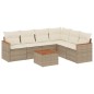 vidaXL 7-tlg. Garten-Sofagarnitur mit Kissen Beige Poly Rattan vidaXL 7-tlg. Garten-Sofagarnitur mit Kissen Beige Poly Rattan