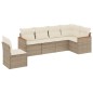 vidaXL 6-tlg. Garten-Sofagarnitur mit Kissen Beige Poly Rattan vidaXL 6-tlg. Garten-Sofagarnitur mit Kissen Beige Poly Rattan