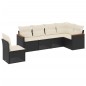 vidaXL 6-tlg. Garten-Sofagarnitur mit Kissen Schwarz Poly Rattan vidaXL 6-tlg. Garten-Sofagarnitur mit Kissen Schwarz Poly Rattan