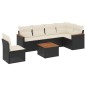 vidaXL 7-tlg. Garten-Sofagarnitur mit Kissen Schwarz Poly Rattan vidaXL 7-tlg. Garten-Sofagarnitur mit Kissen Schwarz Poly Rattan