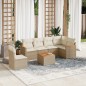 vidaXL 7-tlg. Garten-Sofagarnitur mit Kissen Beige Poly Rattan vidaXL 7-tlg. Garten-Sofagarnitur mit Kissen Beige Poly Rattan