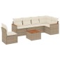 vidaXL 7-tlg. Garten-Sofagarnitur mit Kissen Beige Poly Rattan vidaXL 7-tlg. Garten-Sofagarnitur mit Kissen Beige Poly Rattan