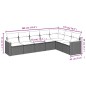 vidaXL 7-tlg. Garten-Sofagarnitur mit Kissen Schwarz Poly Rattan vidaXL 7-tlg. Garten-Sofagarnitur mit Kissen Schwarz Poly Rattan