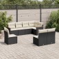 vidaXL 8-tlg. Garten-Sofagarnitur mit Kissen Schwarz Poly Rattan vidaXL 8-tlg. Garten-Sofagarnitur mit Kissen Schwarz Poly Rattan