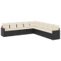 vidaXL 9-tlg. Garten-Sofagarnitur mit Kissen Schwarz Poly Rattan vidaXL 9-tlg. Garten-Sofagarnitur mit Kissen Schwarz Poly Rattan