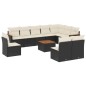 vidaXL 11-tlg. Garten-Sofagarnitur mit Kissen Schwarz Poly Rattan vidaXL 11-tlg. Garten-Sofagarnitur mit Kissen Schwarz Poly Rattan