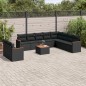 vidaXL 11-tlg. Garten-Sofagarnitur mit Kissen Schwarz Poly Rattan vidaXL 11-tlg. Garten-Sofagarnitur mit Kissen Schwarz Poly Rattan