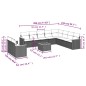 vidaXL 11-tlg. Garten-Sofagarnitur mit Kissen Schwarz Poly Rattan vidaXL 11-tlg. Garten-Sofagarnitur mit Kissen Schwarz Poly Rattan