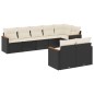vidaXL 8-tlg. Garten-Sofagarnitur mit Kissen Schwarz Poly Rattan vidaXL 8-tlg. Garten-Sofagarnitur mit Kissen Schwarz Poly Rattan