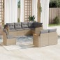 vidaXL 8-tlg. Garten-Sofagarnitur mit Kissen Beige Poly Rattan vidaXL 8-tlg. Garten-Sofagarnitur mit Kissen Beige Poly Rattan