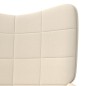 vidaXL Relaxsessel mit Hocker Creme Stoff vidaXL Relaxsessel mit Hocker Creme Stoff