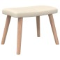vidaXL Relaxsessel mit Hocker Creme Stoff vidaXL Relaxsessel mit Hocker Creme Stoff