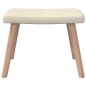 vidaXL Relaxsessel mit Hocker Creme Stoff vidaXL Relaxsessel mit Hocker Creme Stoff