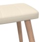vidaXL Relaxsessel mit Hocker Creme Stoff vidaXL Relaxsessel mit Hocker Creme Stoff