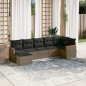 vidaXL 7-tlg. Garten-Sofagarnitur mit Kissen Grau Poly Rattan vidaXL 7-tlg. Garten-Sofagarnitur mit Kissen Grau Poly Rattan