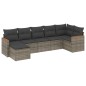 vidaXL 7-tlg. Garten-Sofagarnitur mit Kissen Grau Poly Rattan vidaXL 7-tlg. Garten-Sofagarnitur mit Kissen Grau Poly Rattan