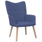 Relaxsessel mit Hocker Blau Stoff Relaxsessel mit Hocker Blau Stoff
