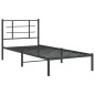 vidaXL Bettgestell mit Kopfteil Metall Schwarz 90x190 cm vidaXL Bettgestell mit Kopfteil Metall Schwarz 90x190 cm