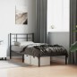 vidaXL Bettgestell mit Kopfteil Metall Schwarz 90x190 cm vidaXL Bettgestell mit Kopfteil Metall Schwarz 90x190 cm