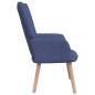 Relaxsessel mit Hocker Blau Stoff Relaxsessel mit Hocker Blau Stoff