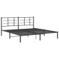 vidaXL Bettgestell mit Kopfteil Metall Schwarz 180x200 cm vidaXL Bettgestell mit Kopfteil Metall Schwarz 180x200 cm