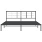vidaXL Bettgestell mit Kopfteil Metall Schwarz 180x200 cm vidaXL Bettgestell mit Kopfteil Metall Schwarz 180x200 cm