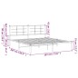 vidaXL Bettgestell mit Kopfteil Metall Schwarz 180x200 cm vidaXL Bettgestell mit Kopfteil Metall Schwarz 180x200 cm