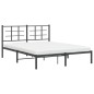 vidaXL Bettgestell mit Kopfteil Metall Schwarz 150x200 cm vidaXL Bettgestell mit Kopfteil Metall Schwarz 150x200 cm